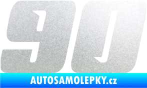 Samolepka Startovní číslo 90 typ 6 pískované sklo