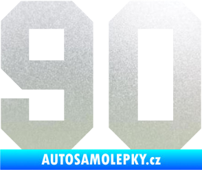 Samolepka Startovní číslo 90 pískované sklo