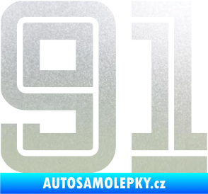 Samolepka Startovní číslo 91 typ 7 pískované sklo