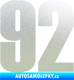 Samolepka Startovní číslo 92 typ 2  pískované sklo