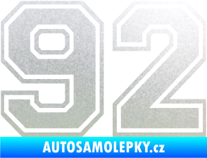 Samolepka Startovní číslo 92 typ 4 pískované sklo