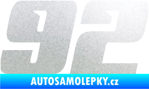 Samolepka Startovní číslo 92 typ 6 pískované sklo