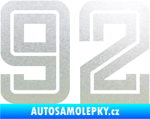 Samolepka Startovní číslo 92 typ 7 pískované sklo