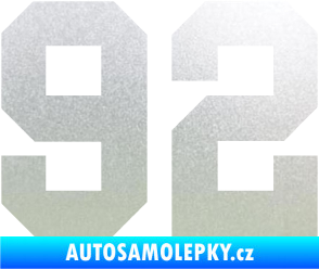 Samolepka Startovní číslo 92 pískované sklo