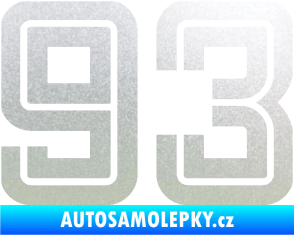 Samolepka Startovní číslo 93 typ 7 pískované sklo