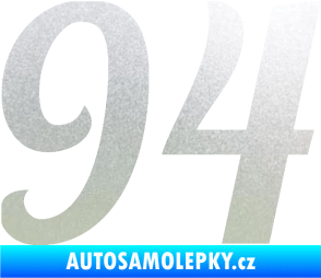 Samolepka Startovní číslo 94 typ 3    pískované sklo