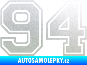 Samolepka Startovní číslo 94 typ 4 pískované sklo