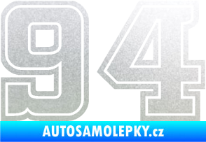 Samolepka Startovní číslo 94 typ 5 pískované sklo