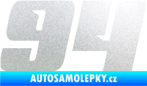 Samolepka Startovní číslo 94 typ 6 pískované sklo