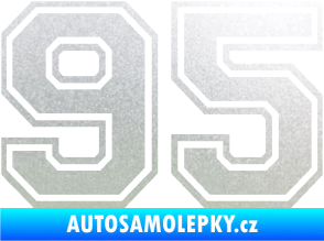 Samolepka Startovní číslo 95 typ 4 pískované sklo