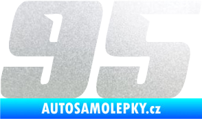 Samolepka Startovní číslo 95 typ 6 pískované sklo