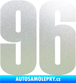 Samolepka Startovní číslo 96 typ 2     pískované sklo