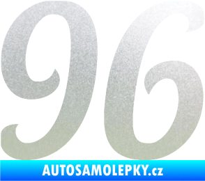 Samolepka Startovní číslo 96 typ 3    pískované sklo