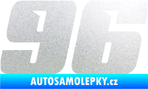 Samolepka Startovní číslo 96 typ 6 pískované sklo