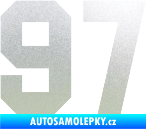 Samolepka Startovní číslo 97 pískované sklo