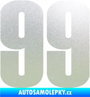 Samolepka Startovní číslo 99 typ 2      pískované sklo