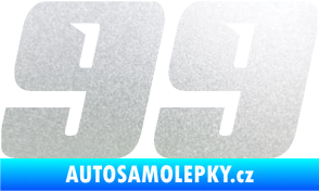 Samolepka Startovní číslo 99 typ 6 pískované sklo