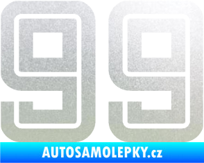Samolepka Startovní číslo 99 typ 7 pískované sklo