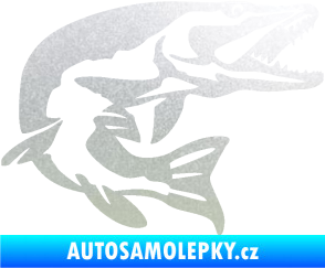 Samolepka Štika 001 pravá pískované sklo