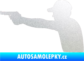 Samolepka Střelec silueta 001 levá pískované sklo