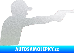 Samolepka Střelec silueta 001 pravá pískované sklo