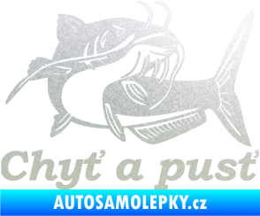 Samolepka Sumec 002 chyť a pusť pravá pískované sklo