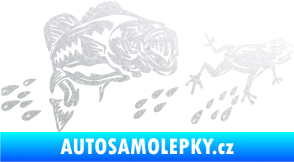 Samolepka Sumec 005 levá se žábou pískované sklo
