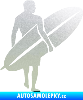 Samolepka Surfař 004 pravá pískované sklo