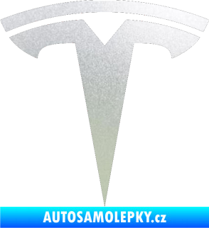 Samolepka Tesla - znak pískované sklo
