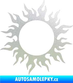 Samolepka Tetování 116 slunce s plameny pískované sklo