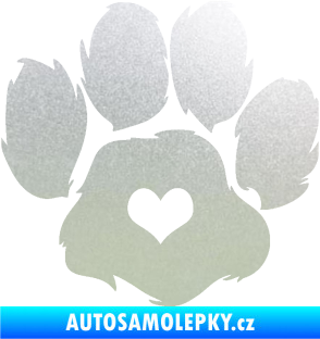 Samolepka Tlapka 006 pravá pískované sklo