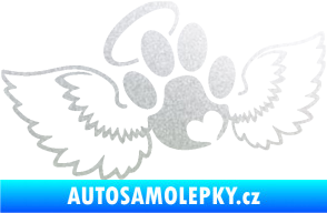 Samolepka Tlapka 010 andělíček levá pískované sklo