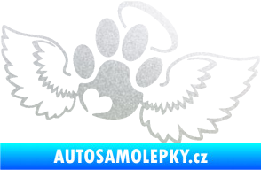 Samolepka Tlapka 010 andělíček pravá pískované sklo