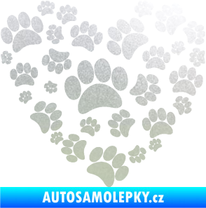 Samolepka Tlapky love 003 pískované sklo