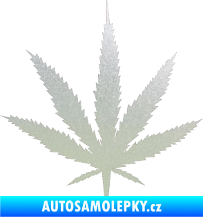 Samolepka Travka 001 lístek marihuany pískované sklo