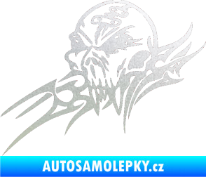 Samolepka Tribal skull levá lebka pískované sklo