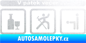 Samolepka V pátek večer  pískované sklo