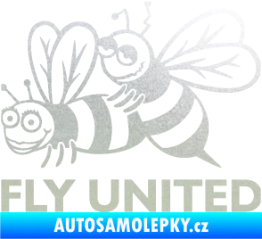 Samolepka Veselé vosy fly united levá pískované sklo