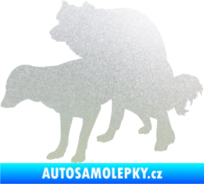Samolepka Veselí pejsci levá pískované sklo