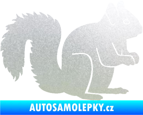 Samolepka Veverka 001 pravá pískované sklo