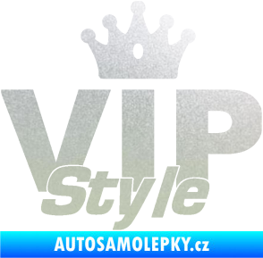 Samolepka VIP styl nápis s korunkou pískované sklo