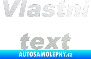 Samolepka Vlastní text - Arial Black kurzíva pískované sklo