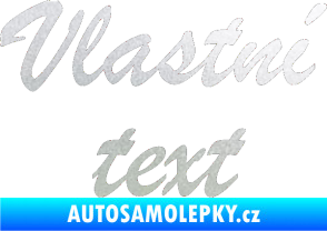 Samolepka Vlastní text - Brush Script pískované sklo
