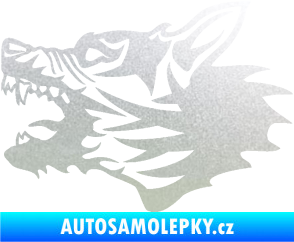 Samolepka Vlk 003 levá pískované sklo