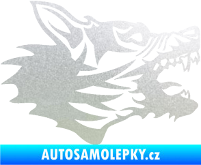Samolepka Vlk 003 pravá pískované sklo