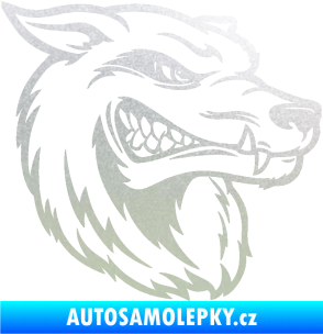 Samolepka Vlk 016 pravá pískované sklo