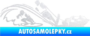 Samolepka Vodní lyžování a surf pravá pískované sklo