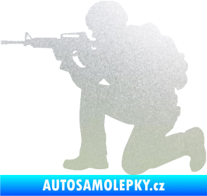 Samolepka Voják 007 levá pískované sklo