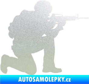 Samolepka Voják 007 pravá pískované sklo