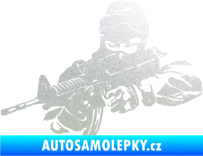 Samolepka Voják 009 levá pískované sklo